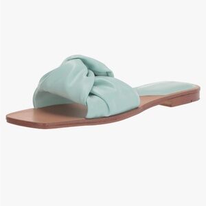 Nine West Light Green Slide Sandals